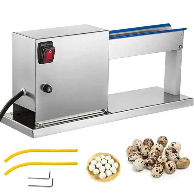 BENTISM Electric Quail Egg Peeler Machine, 50KG/H Commercial Quail Egg Sheller, 18W Semi-Automatic Quail Egg Peeling Machine, 110V Stainless Steel Processing Peeling Tool for Boiled Quail Egg