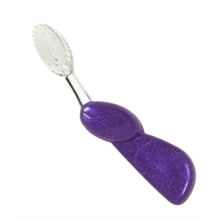 RADIUS Big Brush BPA Free & ADA Accepted Toothbrush Designed to Improve Gum Health & Reduce Gum Issues - Right Hand - Purple - Pack of 1