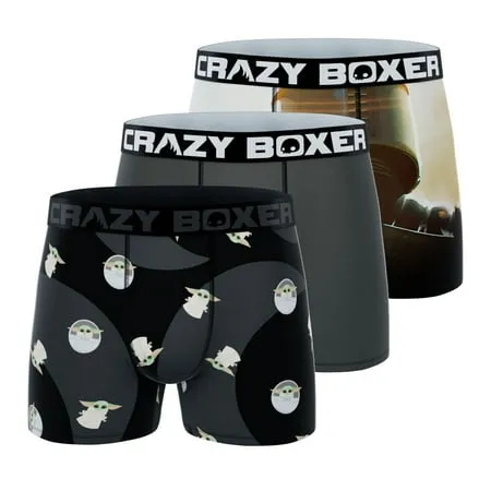 CRAZYBOXER The Mandalorian Baby Yoda; Men s Boxer Briefs 3-Pack