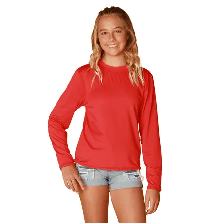 INGEAR Girls Outdoor Sports Shirt Top UPF 50 Girls Swimsuits Sun Shirts Girls Long Sleeve Rash Guard