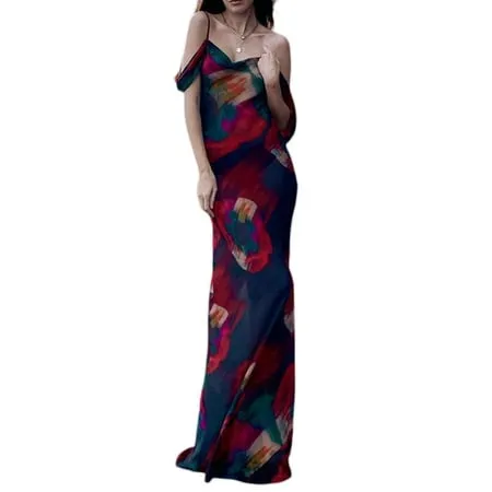 Argeousgor Women Y2k Tie Dye Tank Dress Sleeveless Bodycon Long Dresses Printed Slim Fit Short Dress Trendy Summer Sundress