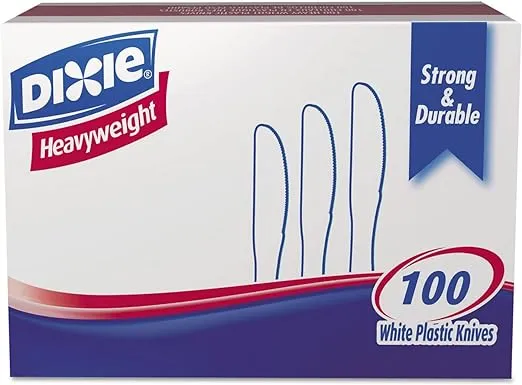 Dixie Heavy-duty Knife - 100/box - Polystyrene - White (KH207)