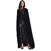 Velvet Cloak, Adult Hooded Cloak Velvet Cape Halloween Witch Costume for Men and Women Cosplay Costumes