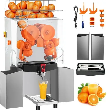 VEVOR Commercial Orange Juicer Machine, 120W Automatic Feeding Juice Extractor, 