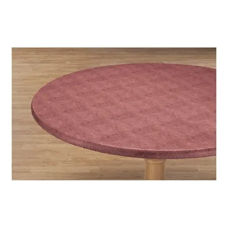 Illusion Weave Vinyl Elasticized Table Cover by HSK 40" - 44" dia. Round