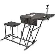 Portable Shooting Bench Seat with Adjustable Table Gun Rest