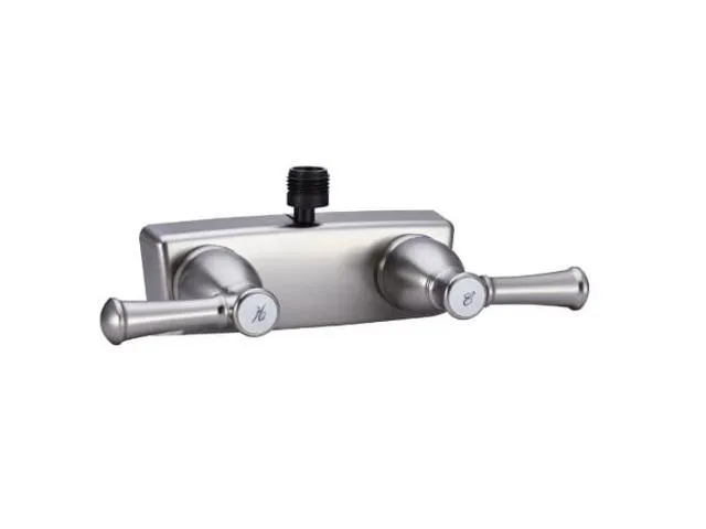 Dura Faucet DF-SA100L-SN RV Shower Faucet Valve Diverter with Hot/Cold Handles (Brushed Satin Nickel)