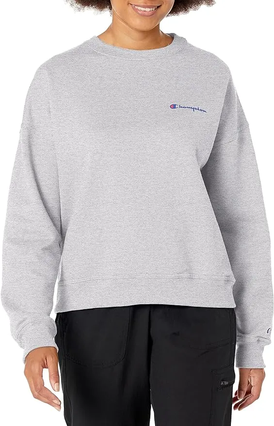 Women's Champion Plus Size Powerblend Relaxed Graphic Crewneck Sweatshirt