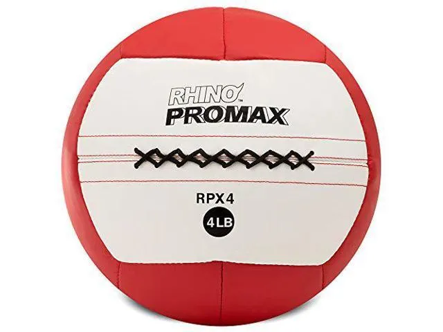 Champion Sports RPX4 Rhino Promax Slam Balls, 4 lb, Soft Shell with Non-Slip Grip, Medicine Wall Exercise Ball for Weightlifting, Plyometrics.