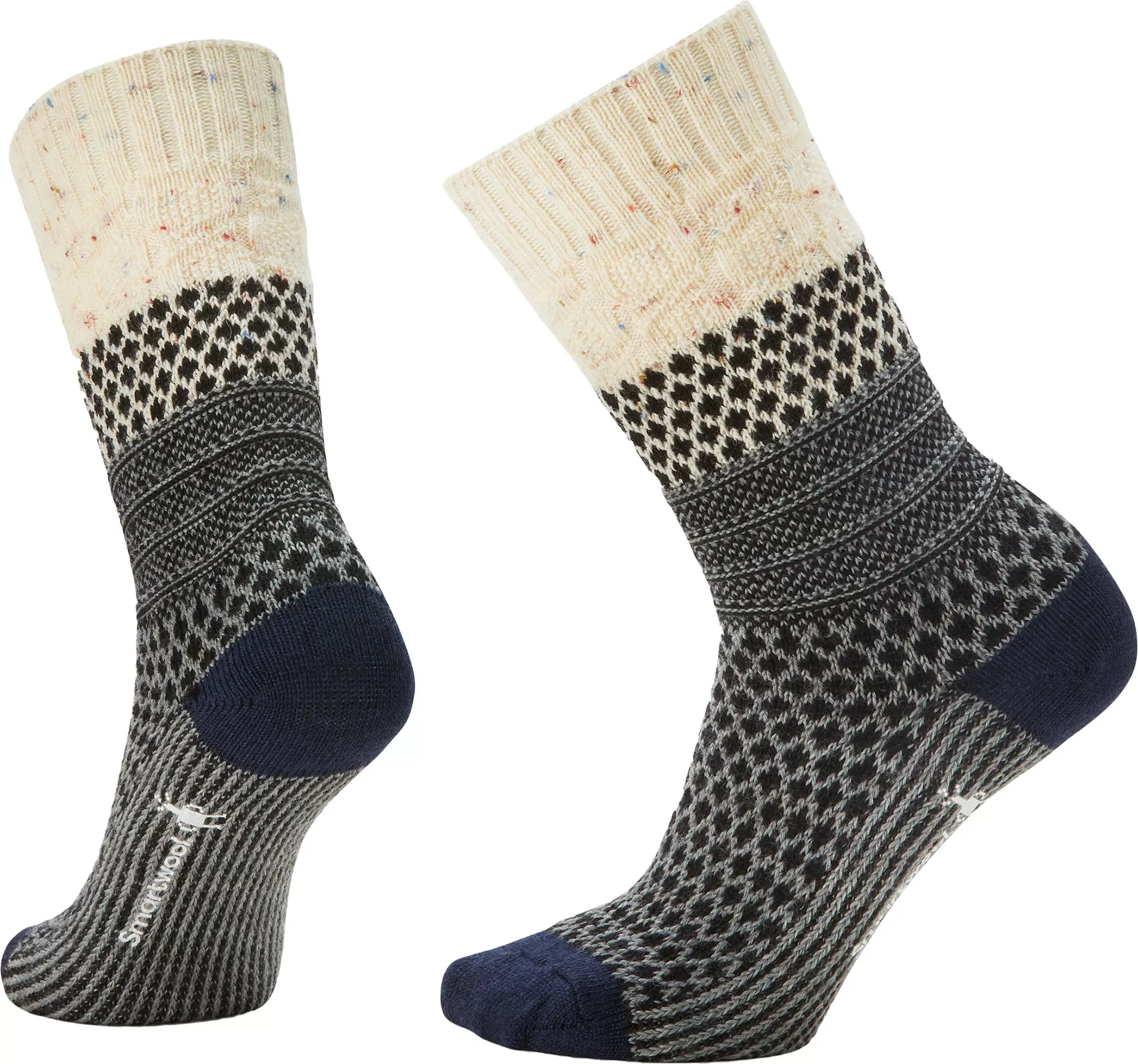 Smartwool Everyday Popcorn Cable Crew Socks, Natural Donegal