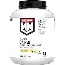 Muscle Milk Gainer Protein Powder, Vanilla Creme, 32g Protein, 5 Pound