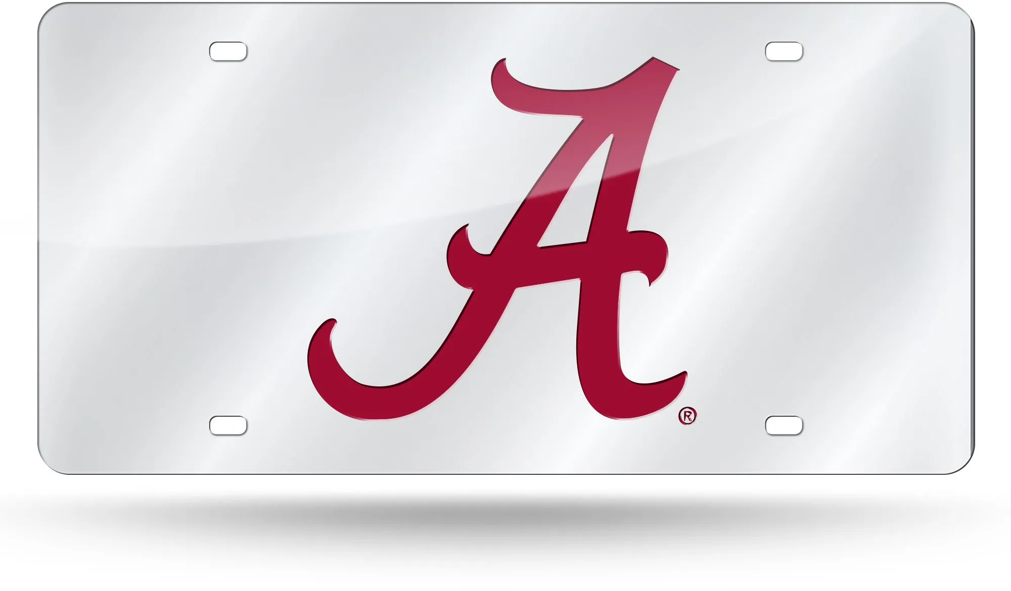 Rico Alabama Script Silver Background Laser Tag License Plate, Team