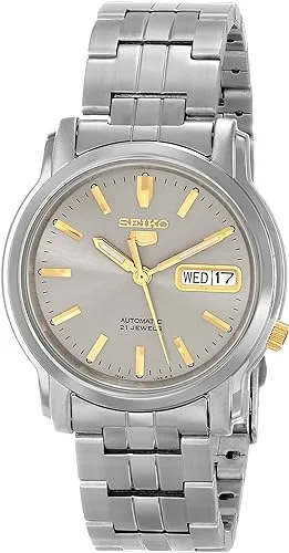 Seiko Men&#039;s SNKK67 &#034;Seiko 5&#034; Grey Dial Stainless Steel Automatic Watch