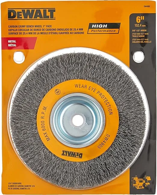 DeWalt DW4905 6" Crimped Bench Wire Wheel