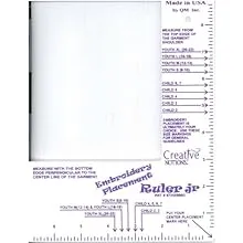 Embroidery Placement Ruler Adult Shirts Size Small - 4XL