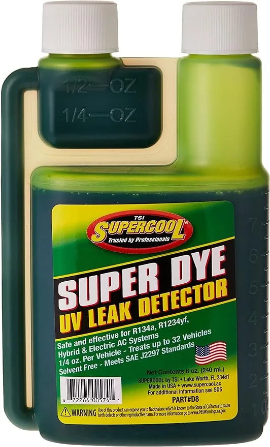 Supercool A/C Leak Detection Dye, Green, 8oz