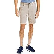 Nautica Men's Classic Fit Flat Front Stretch Solid Chino 8.5" Deck Shorts