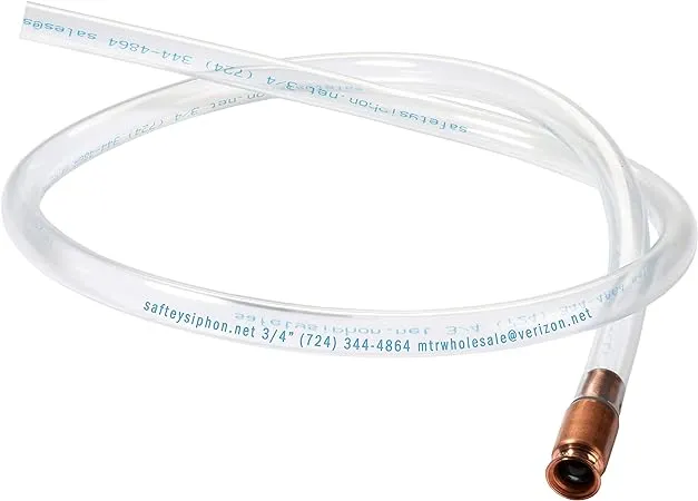 The Original Safety Siphon 6 Foot Hose For Gasoline And More - 3/4" Valve Siphon Pump - Use for Cars, Boats, Mowers - Self Priming Pump Transfers 3.5 Gallons per Minute - FDA Food Grade for Home Brews