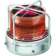 LED Utility Beacon, Class 2, Permanent Mount with Branch Guard and Amber Dome