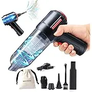  3-in-1 Portable Small Cordless Handheld Vacuum Cleaner Rechargeable with Black