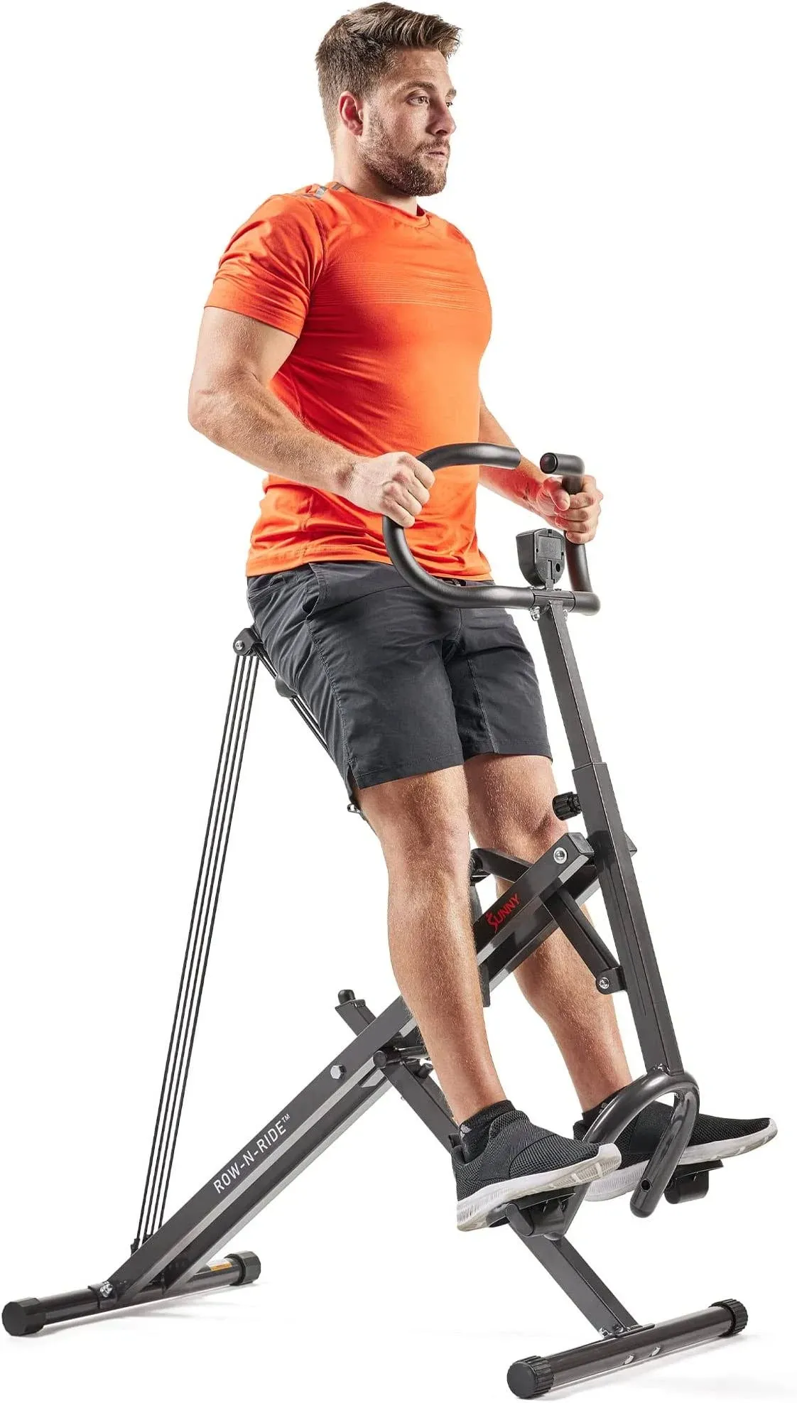 Sunny Health & Fitness Row-N-Ride Plus Assisted Squat Machine - No. 077PLUS