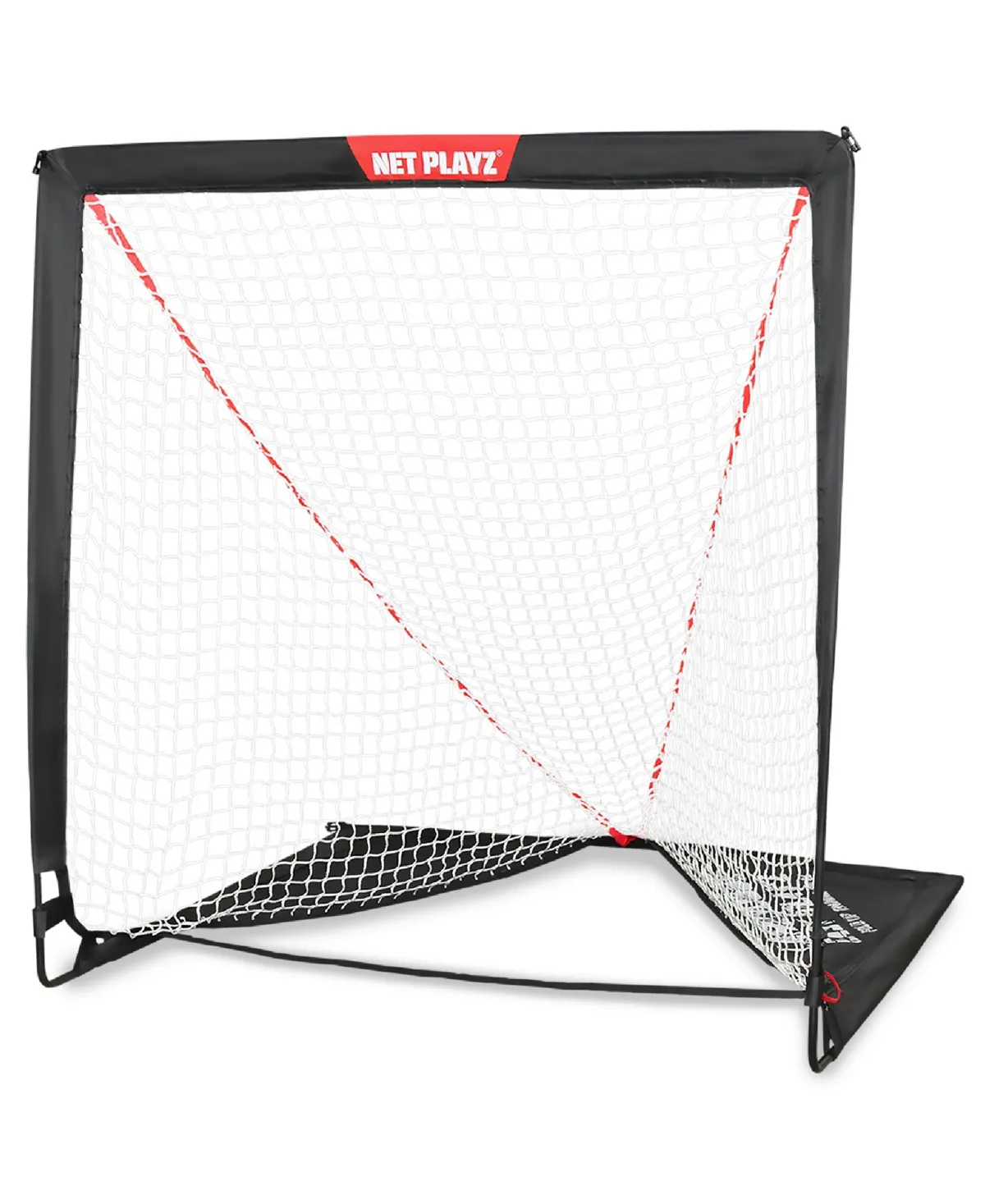 Lacrosse Goal - Backyard Training, Practice & Exercise, Portable Lacrosse Net, Equipment & Gear, Black, 4ft x 4ft or 6ft x 6ft