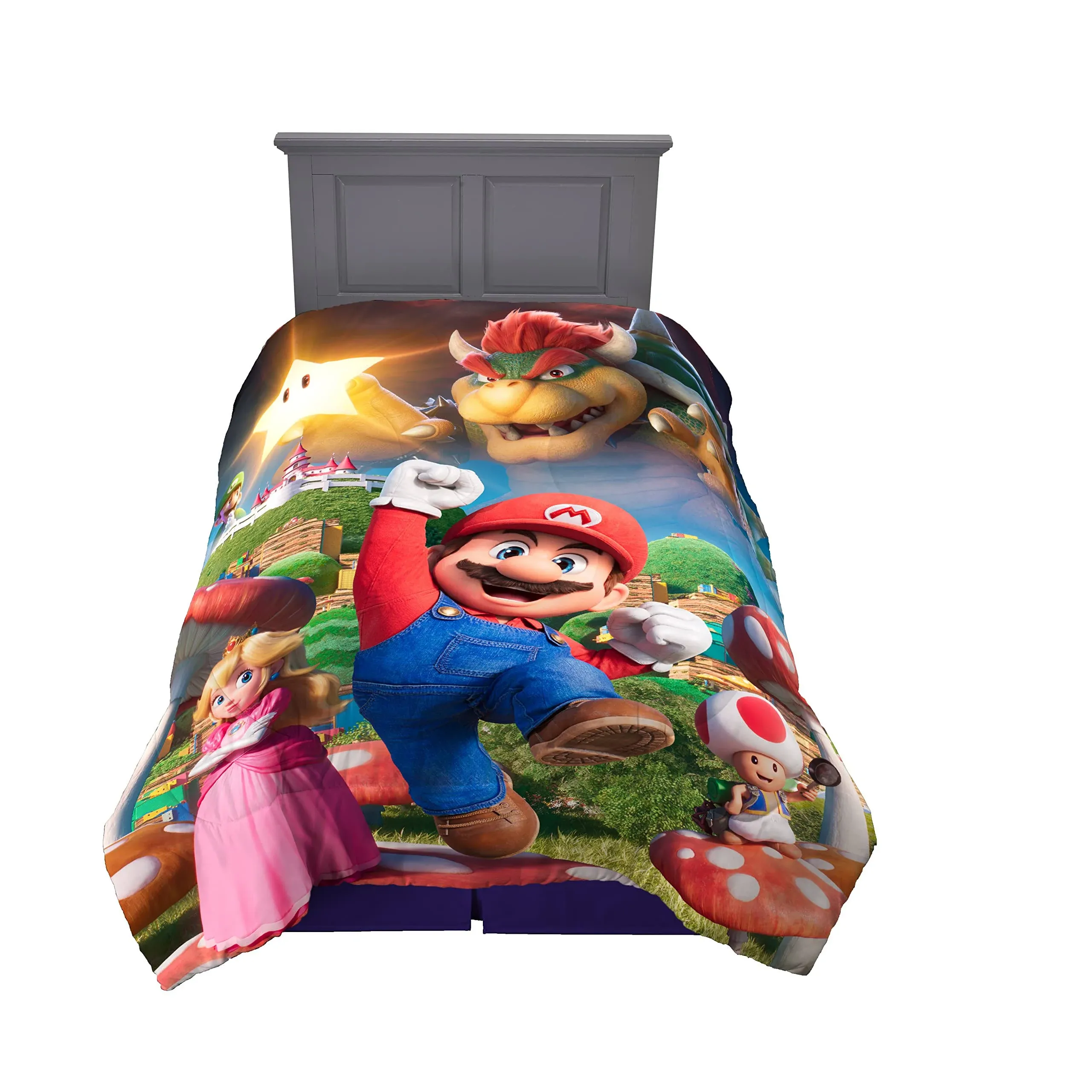 Franco The Super Mario Bros. Movie Kids Bedding Super Soft Microfiber Reversible ...