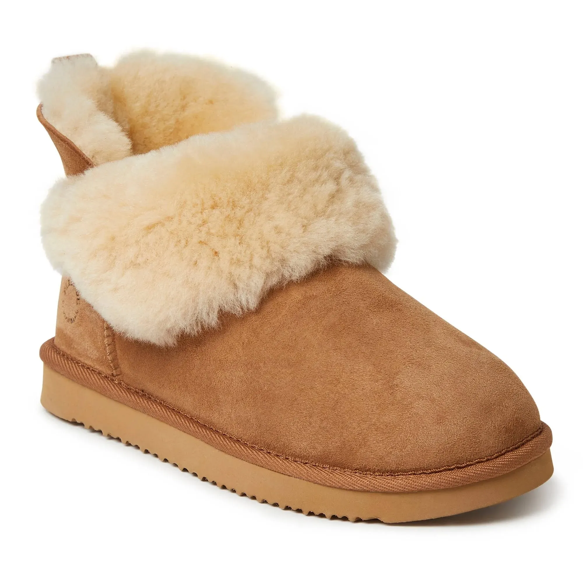 DEARFOAMS Women's Perth Genuine Shearling Foldover Boot