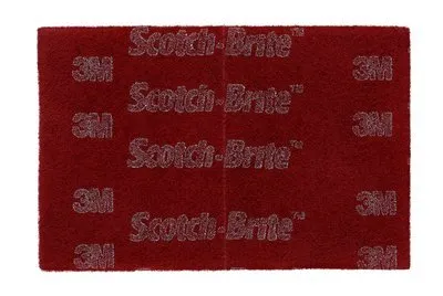 Cubitron Scotch-Brite General Purpose 7447B Hand Pad, Very Fine Grade, 6 in x 9 in, Pack of 60, Aluminum Oxide, Surface Preparation, Scuffing, Blending, Cleaning, MaroonCubitron Scotch-Brite General Purpose 7447B Hand Pad, Very Fine Grade, 6 in x 9 in, P