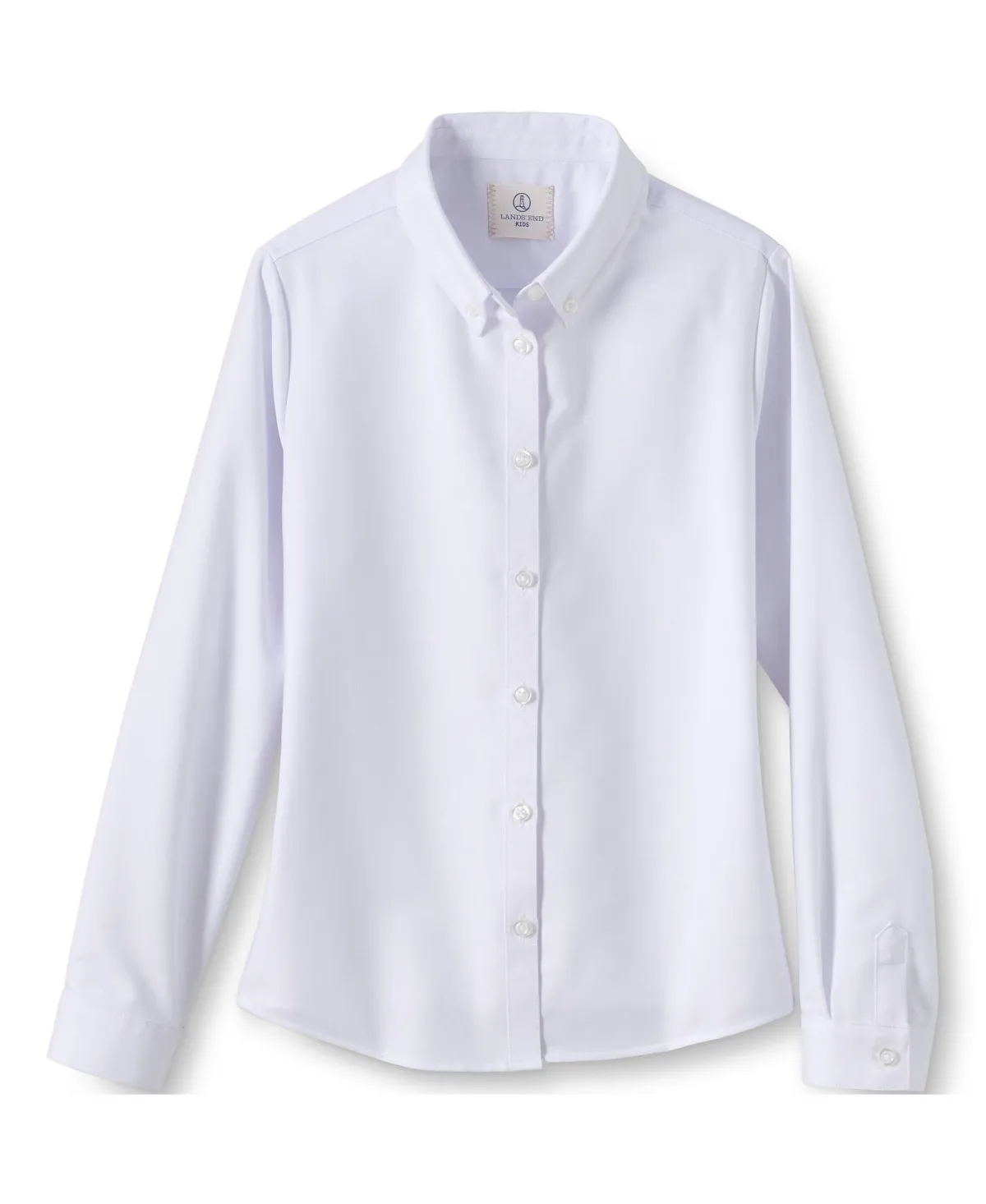 Lands' End Girls Long Sleeve Oxford Dress Shirt