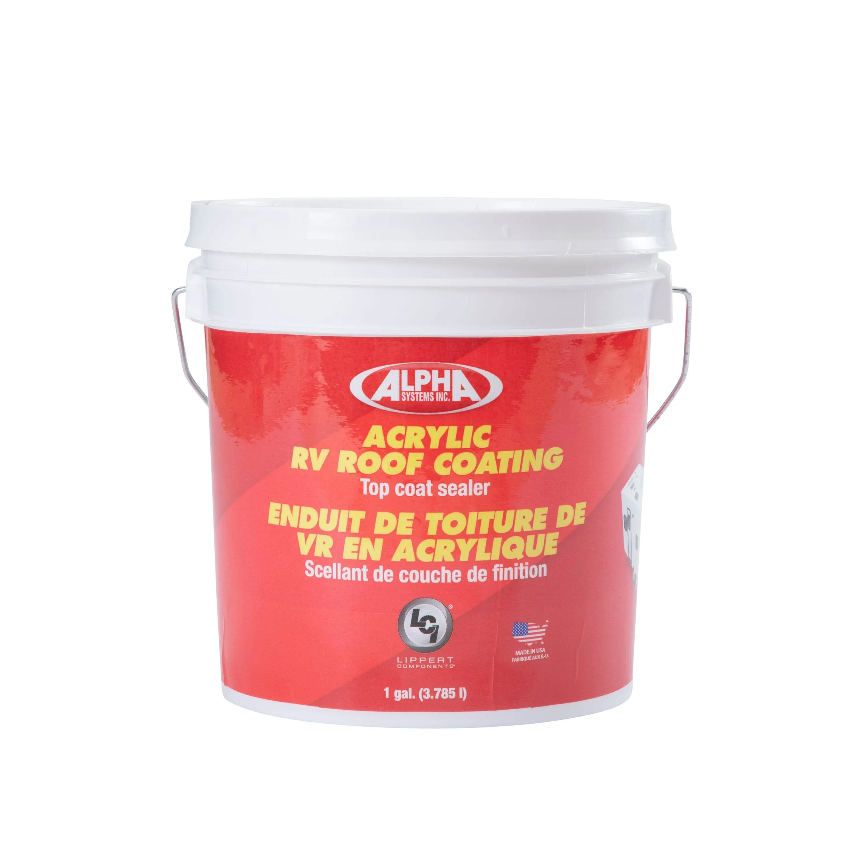 Lippert 862401 Acrylic RV Roof Coating Top Coat Sealer, 1 Gal.