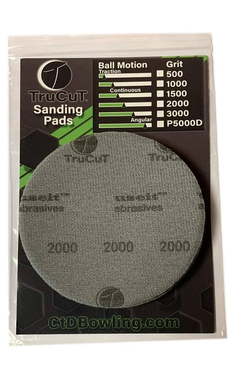 TruCut Sanding Pads | 3 pack | 500 1000 2000 grit | 5&#034; Diameter | Sanding Pad...