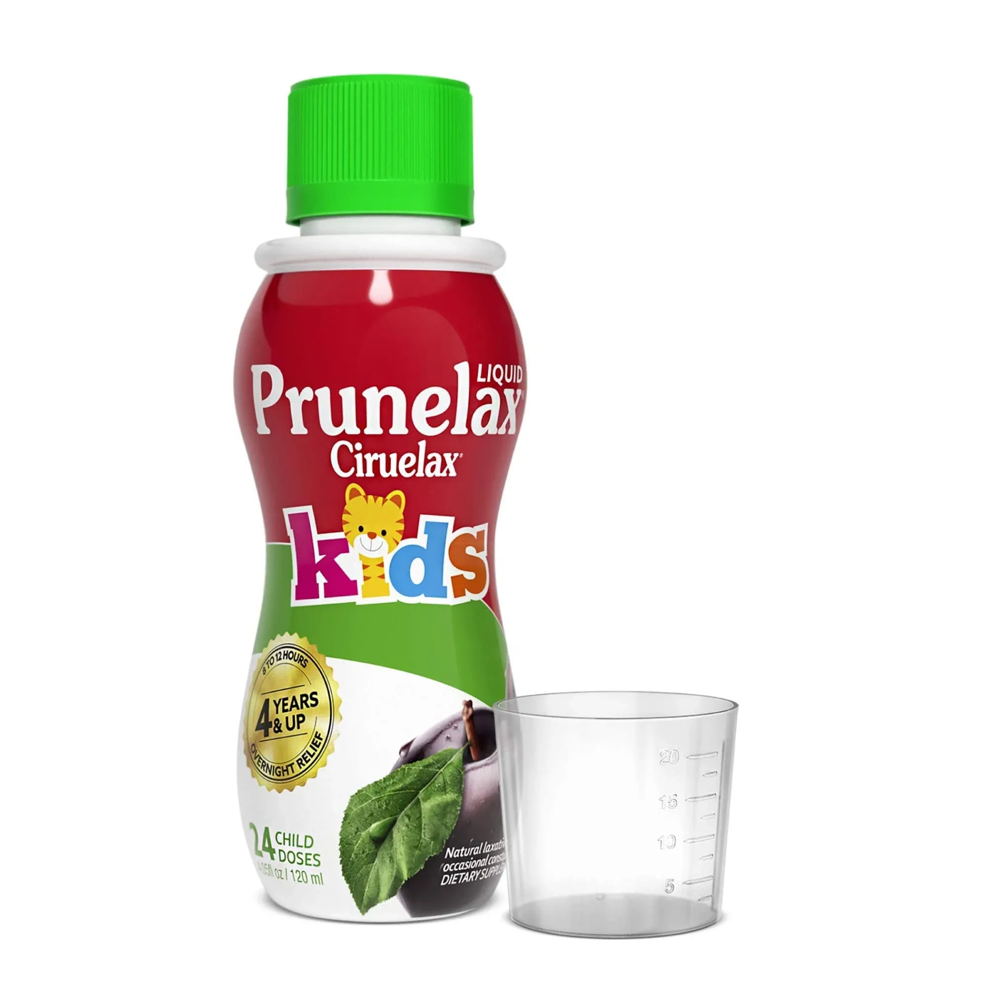 Prunelax Ciruelax Regular Strength Liquid Laxative for Kids - Gentle Relief for Occasional Constipation, Senna Extract, Vegan & Gluten-Free, Fast-Acting Overnight Relief - 4.05 fl oz