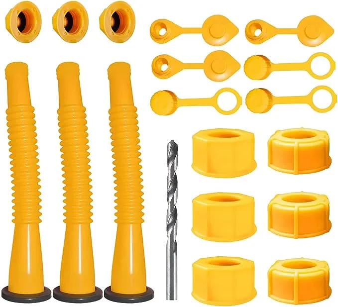 FOANRIY Gas Can Spout replacement. Gas Can Nozzle 3 Kit. Total Length of Spout Is 10.2 INCHES. More Convenient to Use. High Compatibilit