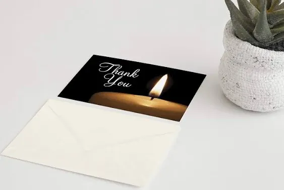 MPC Brands Funeral Thank You Cards - Sympathy Bereavement Thank You Cards with ...