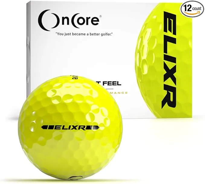 ONCORE GOLF ELIXR Tour Ball (2020) - High Performance Golf Balls - White (One Dozen | 12 Premium Golf Balls) Unmatched Control, Distance, Feel & Performance