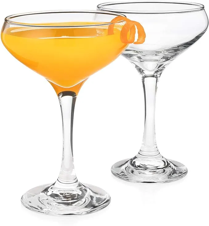 The 1930 Literary Round Table Cocktail Coupe Glass 2-Piece Set