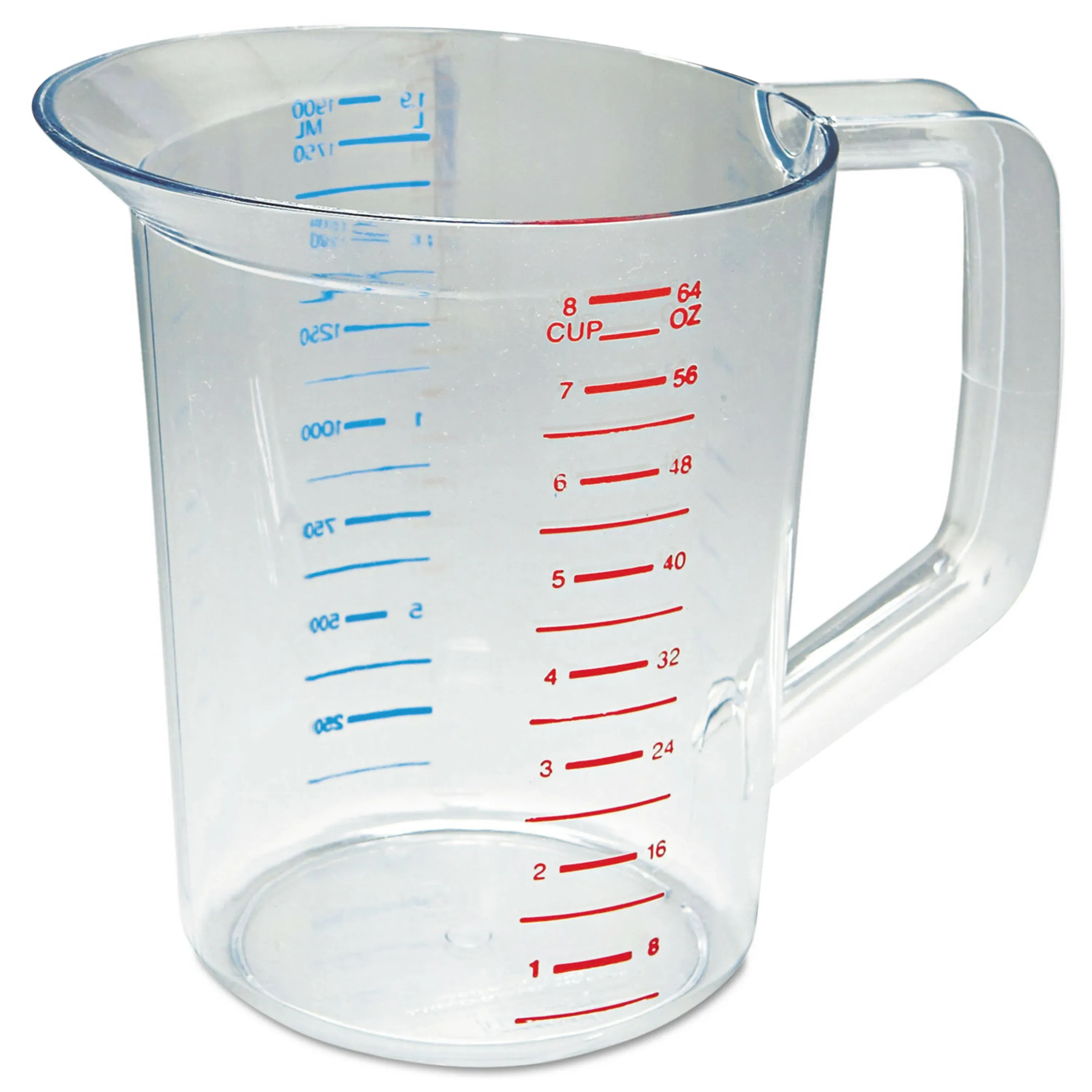 Rubbermaid Commercial Clear 2qt Bouncer Measuring Cup