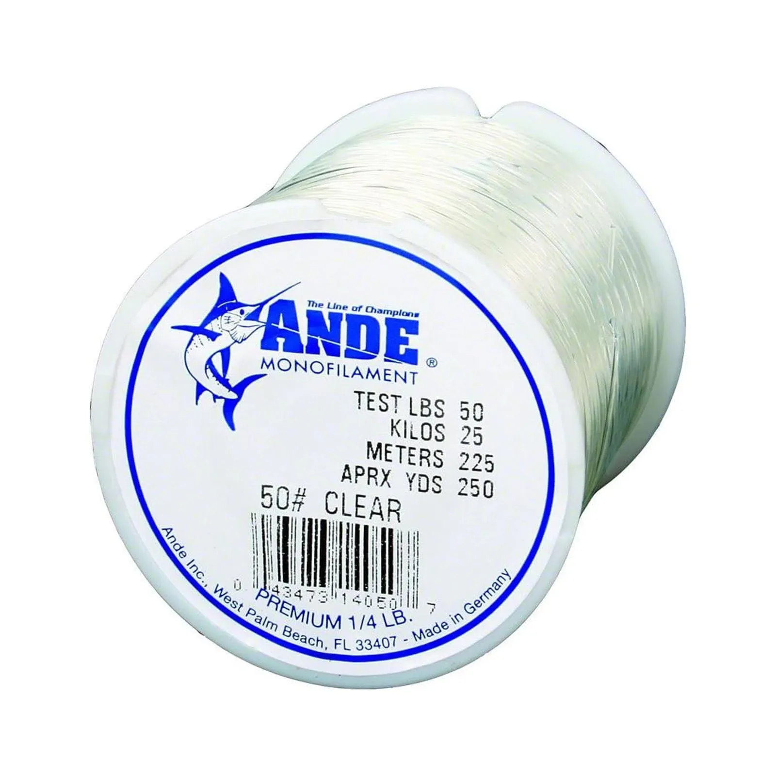 Ande Premium Monofilament Line 30 lb.; Clear; 1/4 lb.