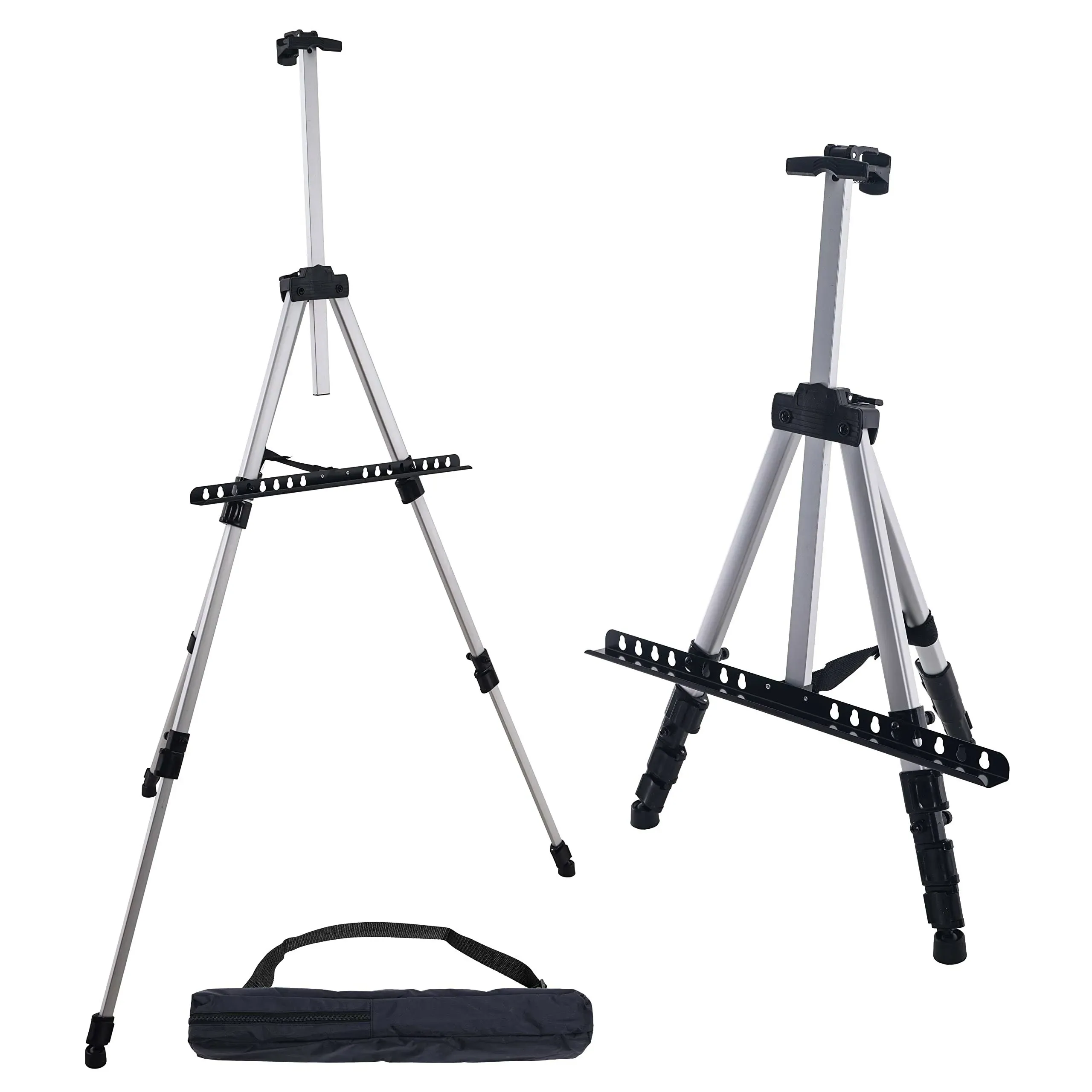 Adjustable Aluminum Tripod Easel - Holds 36&#034; - Compact &amp; Portable - Bag