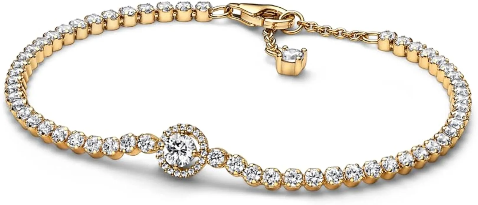 Sparkling Halo Tennis Bracelet