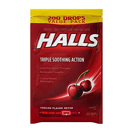HALLS Relief Cherry Cough Drops, Economy Pack, 12 Packs of 80 Drops (960 Total Drops)