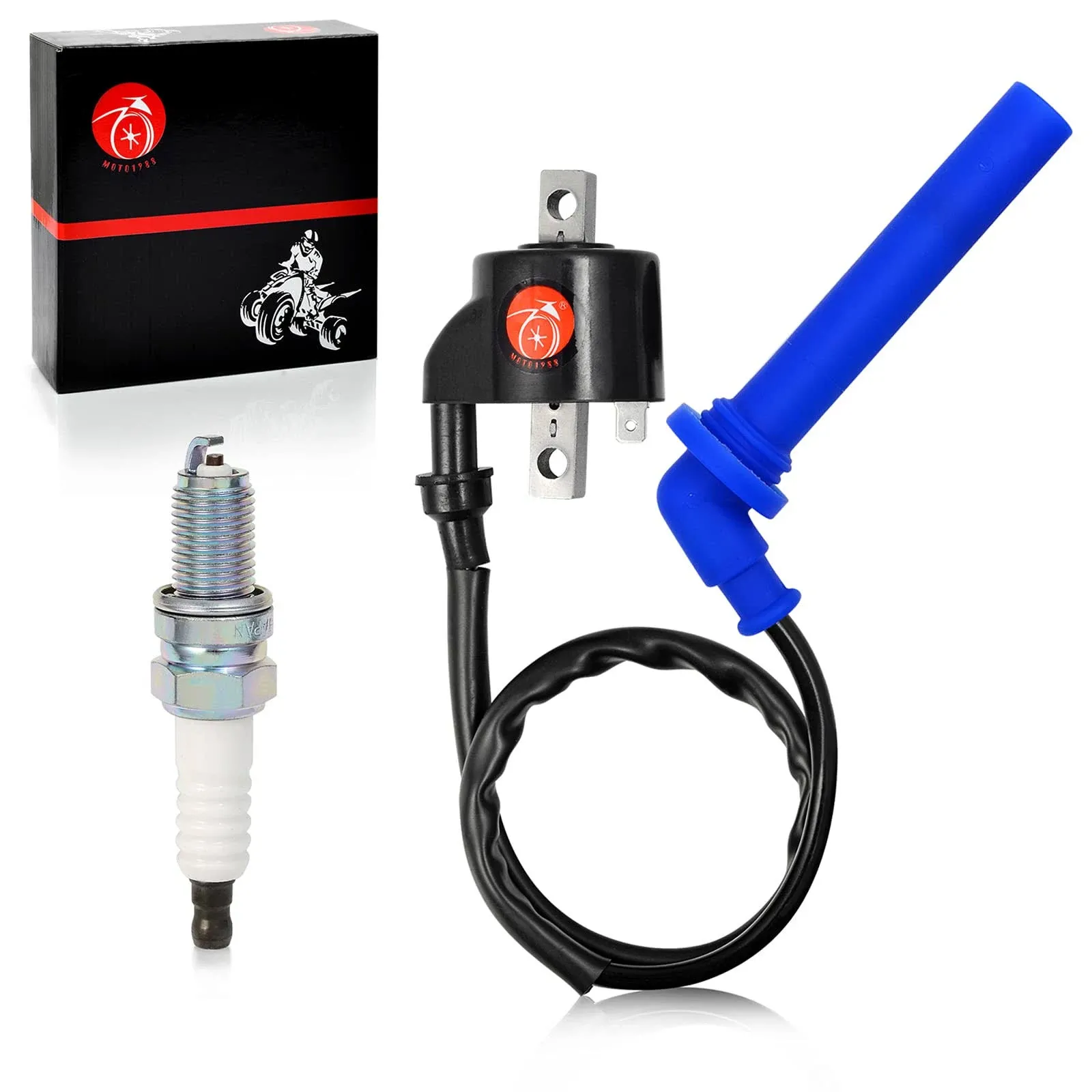 MOTO1988 Ignition Coil Spark Plug and Cap Compatible with Polaris Predator 500 ...