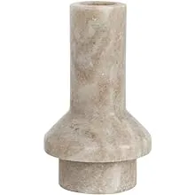 Bloomingville Marble Taper Candle Holder, 3", Beige, (AH2266)