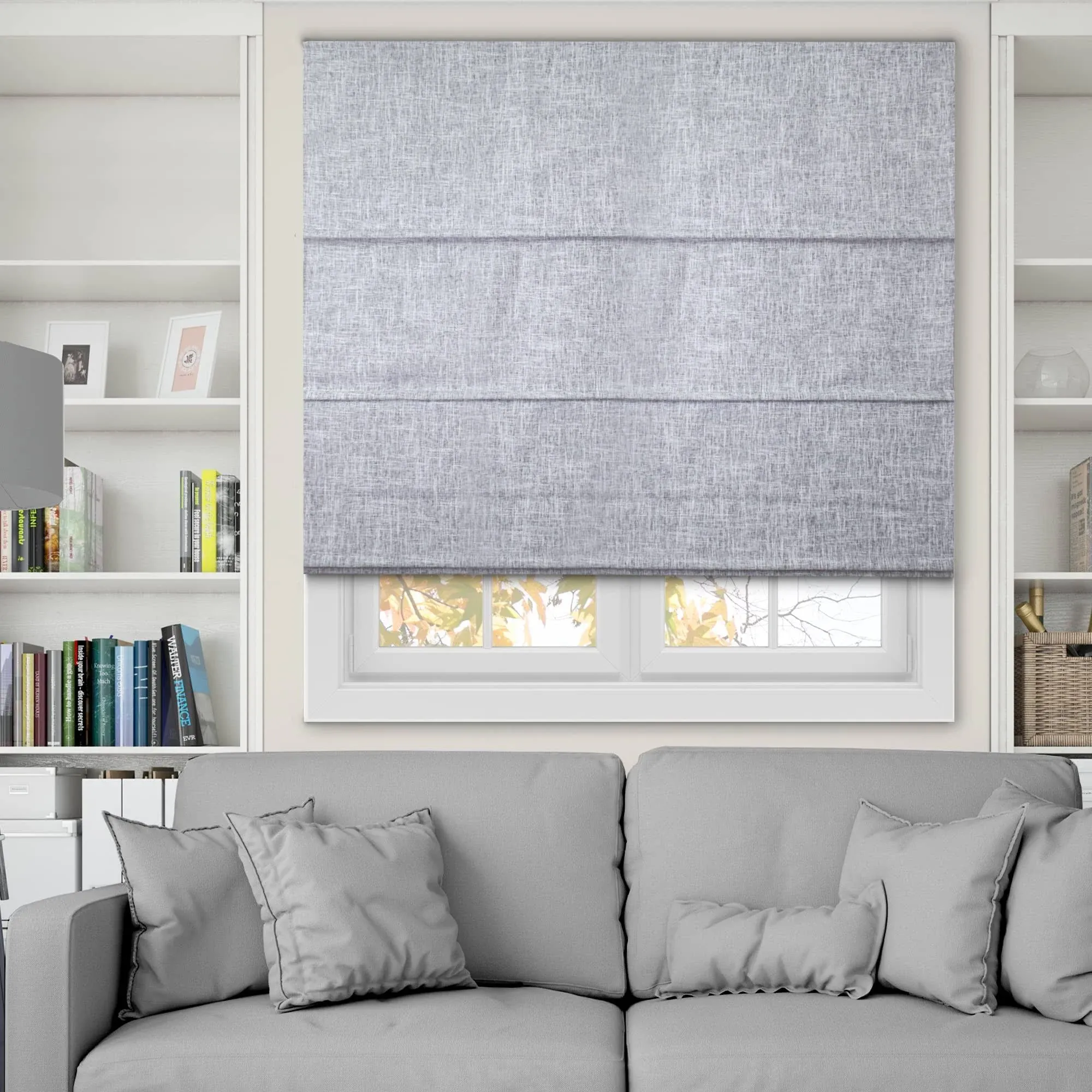 Chicology Lexington Cordless Roman Shade, Pebble