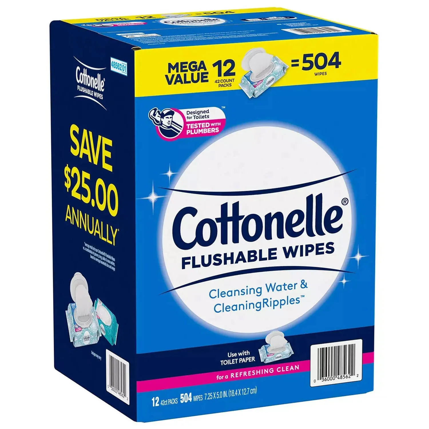 Cottonelle Flushable Wipes 504 ct
