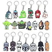 20Pcs Anime Keychain Party Birthday Gift Decorations, Cartoon toy Key Khain Pendant key chain phone bag hanging Ornaments. A favorite Gift for Halloween, Thanksgiving, Christmas and Birthday Parties