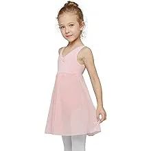 MdnMd Long Skirt Ballet Dance Leotards for Toddler Girls Ballerina Outfit Dress