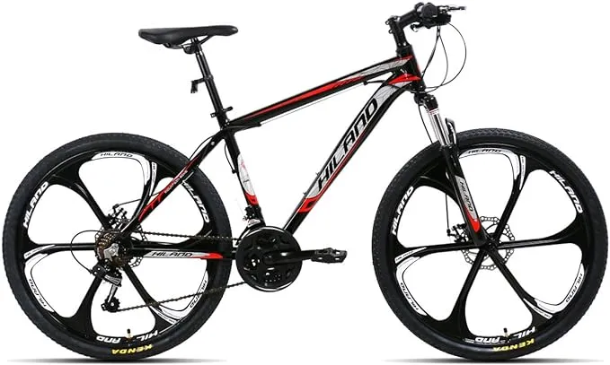 Hiland Mountain Bike, 6-Spokes,Shimano 21 Speeds Drivetrain,Aluminum Frame 26 ...