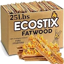 Eco-Stix Fatwood Fire Starter Kindling Firewood Sticks Bulk Packaged Firestarters 100% All Natural Resi ECOSTIX 25LB